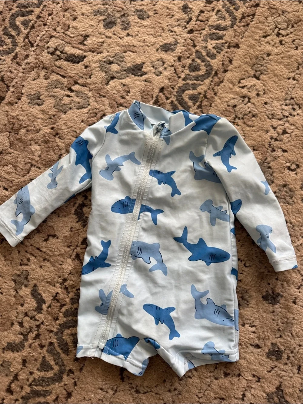 Carter’s Boys Swim Trunks Swim Onesie Sharks Shakes Blue 6 months Bundle Lot
